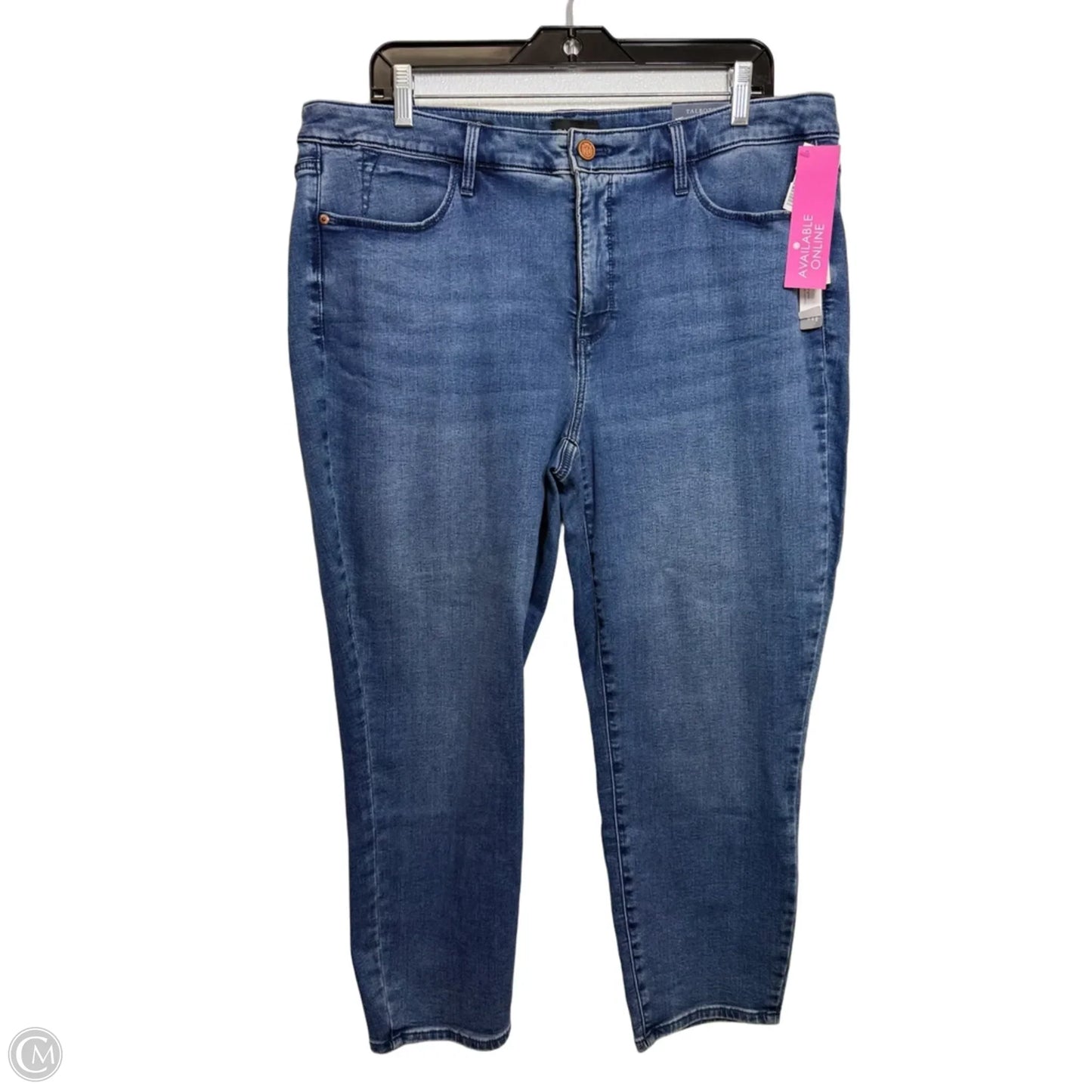 Jeans Cropped By Talbots In Blue Denim, Size: 16
