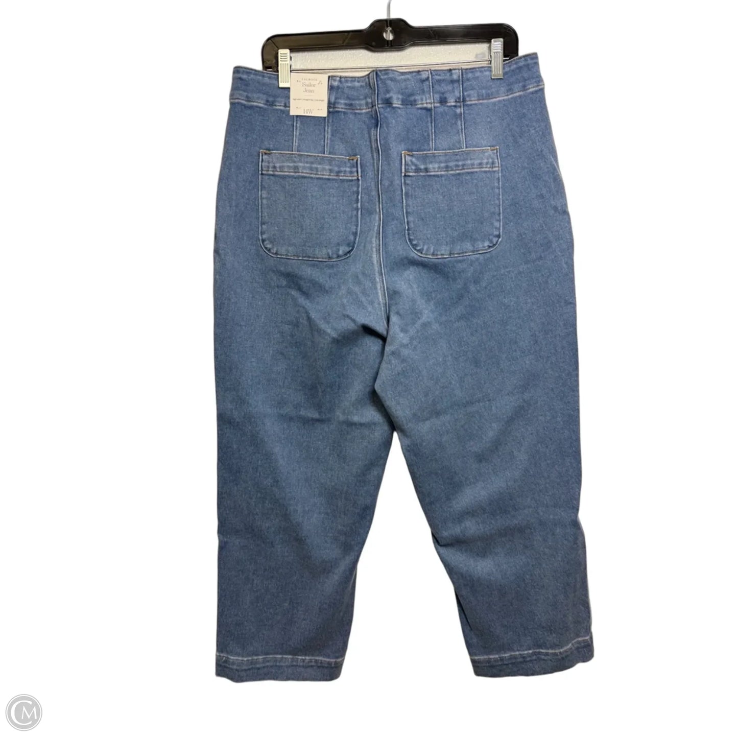 Jeans Straight By Talbots In Blue Denim, Size: 14