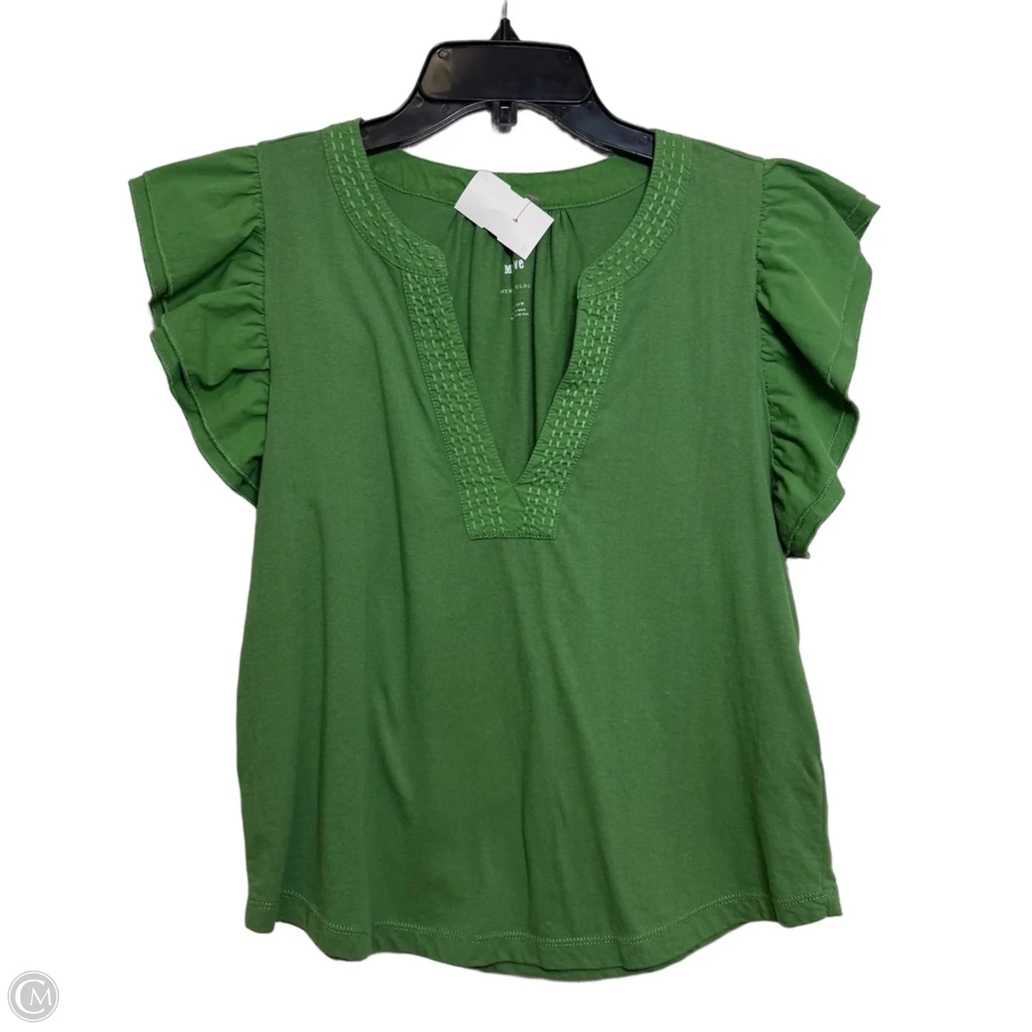 Top Short Sleeve By Maeve In Green, Size: M