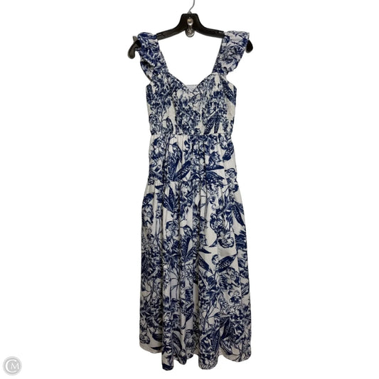 Dress Casual Maxi By Abercrombie And Fitch In Blue & White, Size: Mp