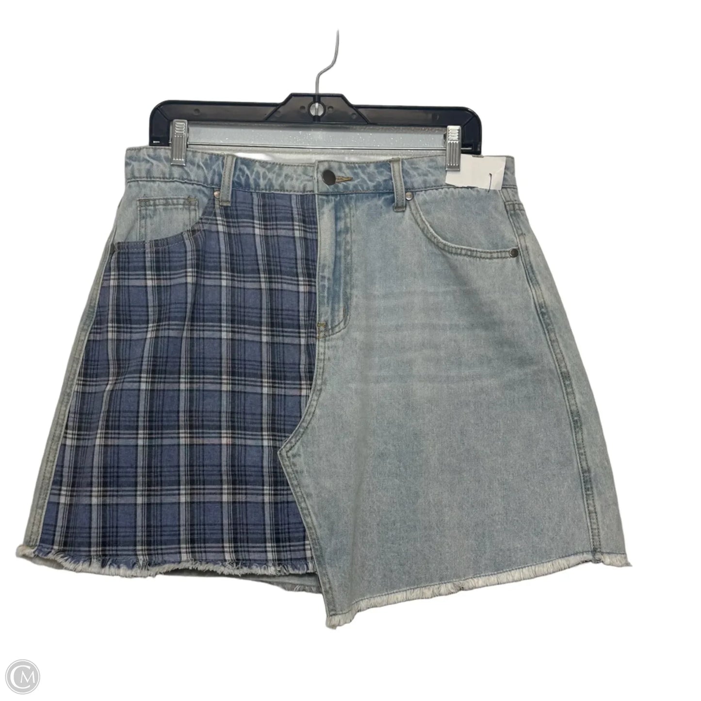 Skirt Mini & Short By Easel In Blue Denim, Size: L