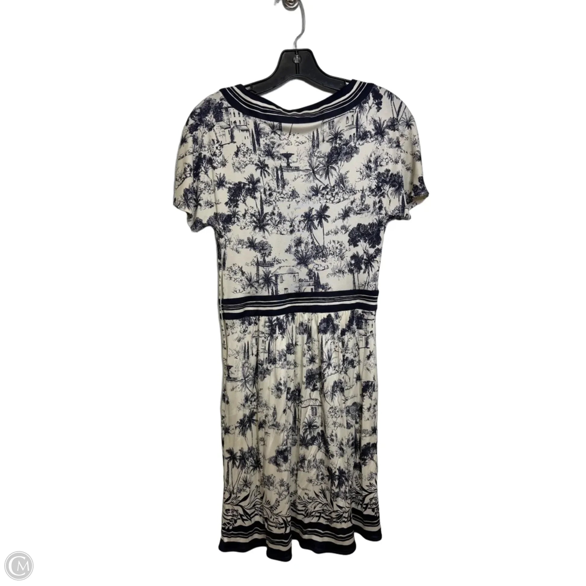 tory burch blue and white dress Tory Burch Women's Floral Appliqu Knit Dress in Blue / White, size M