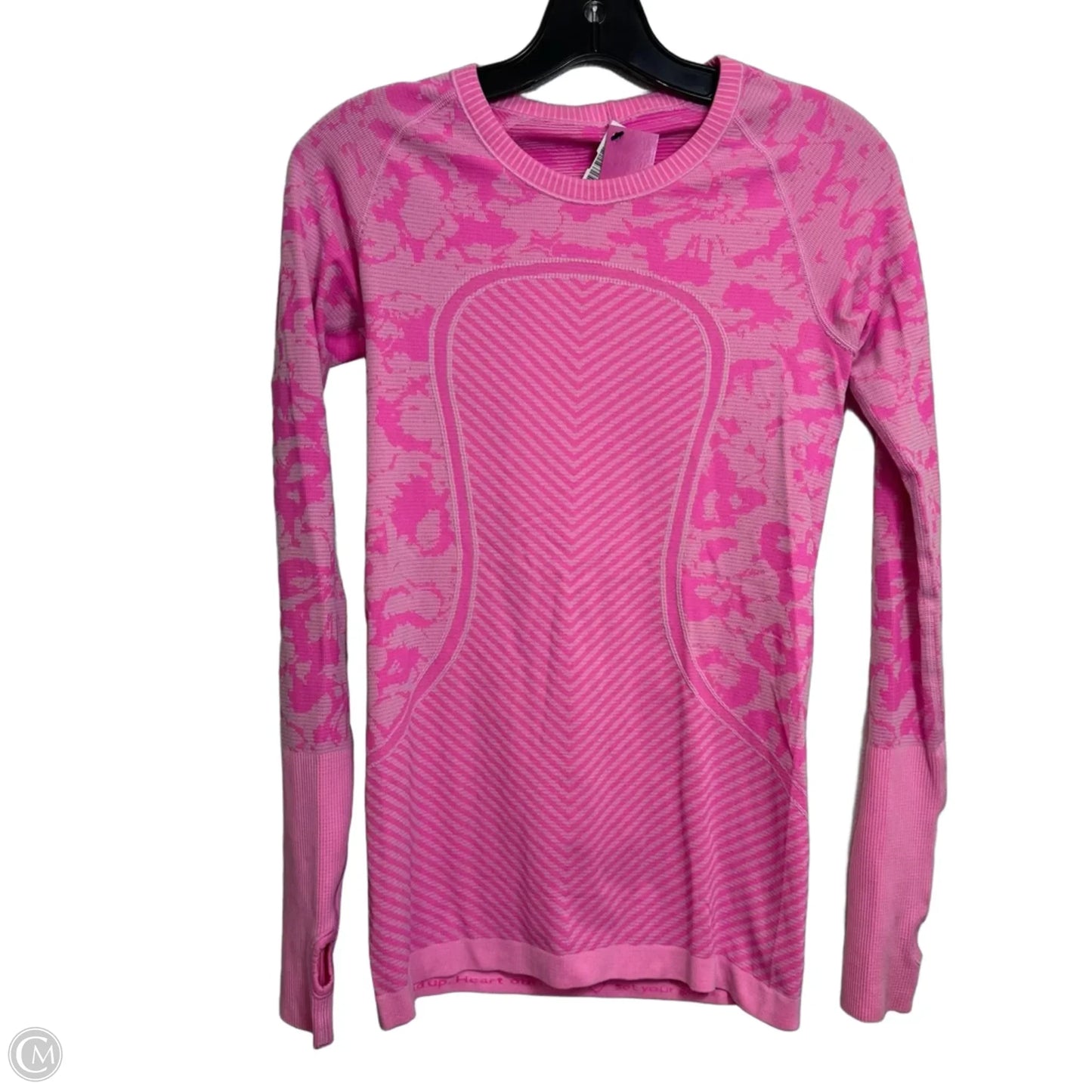 Athletic Top Long Sleeve Crewneck By Lululemon In Pink, Size: S
