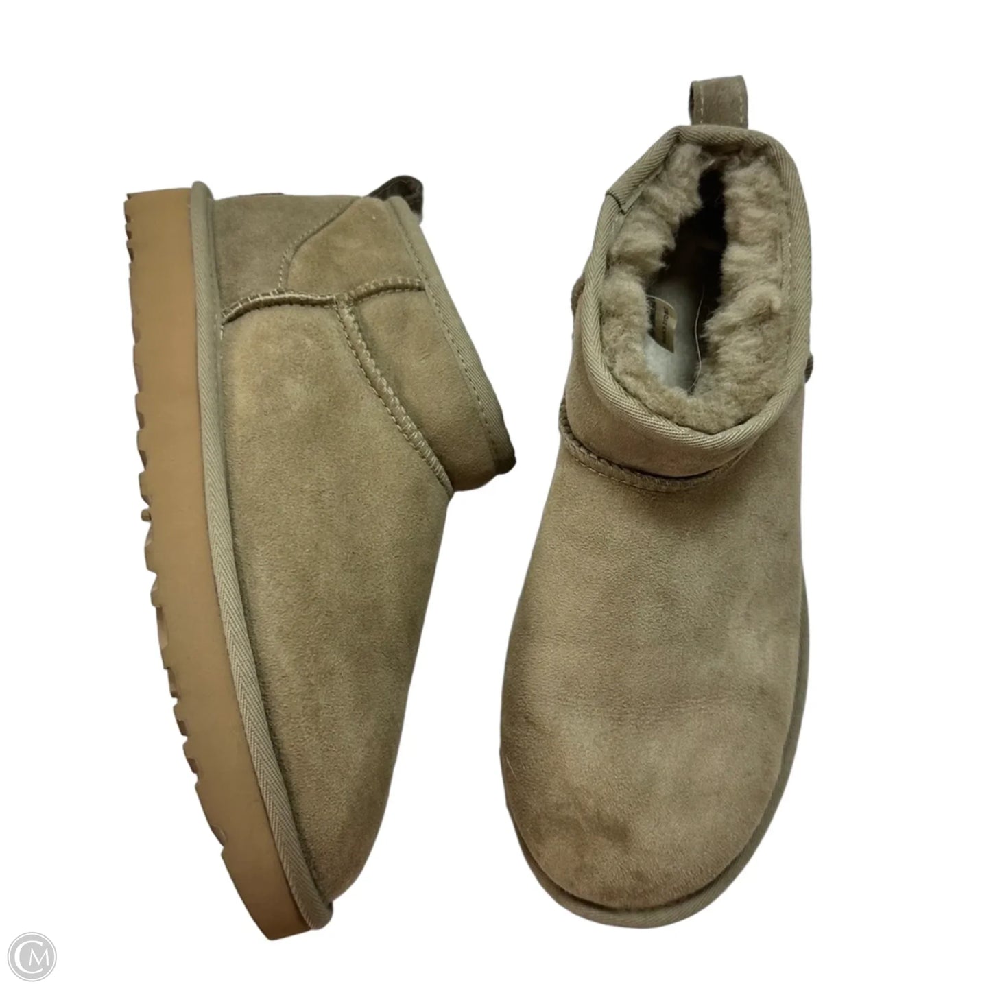 Mini Boots Designer By Ugg In Tan, Size: 9
