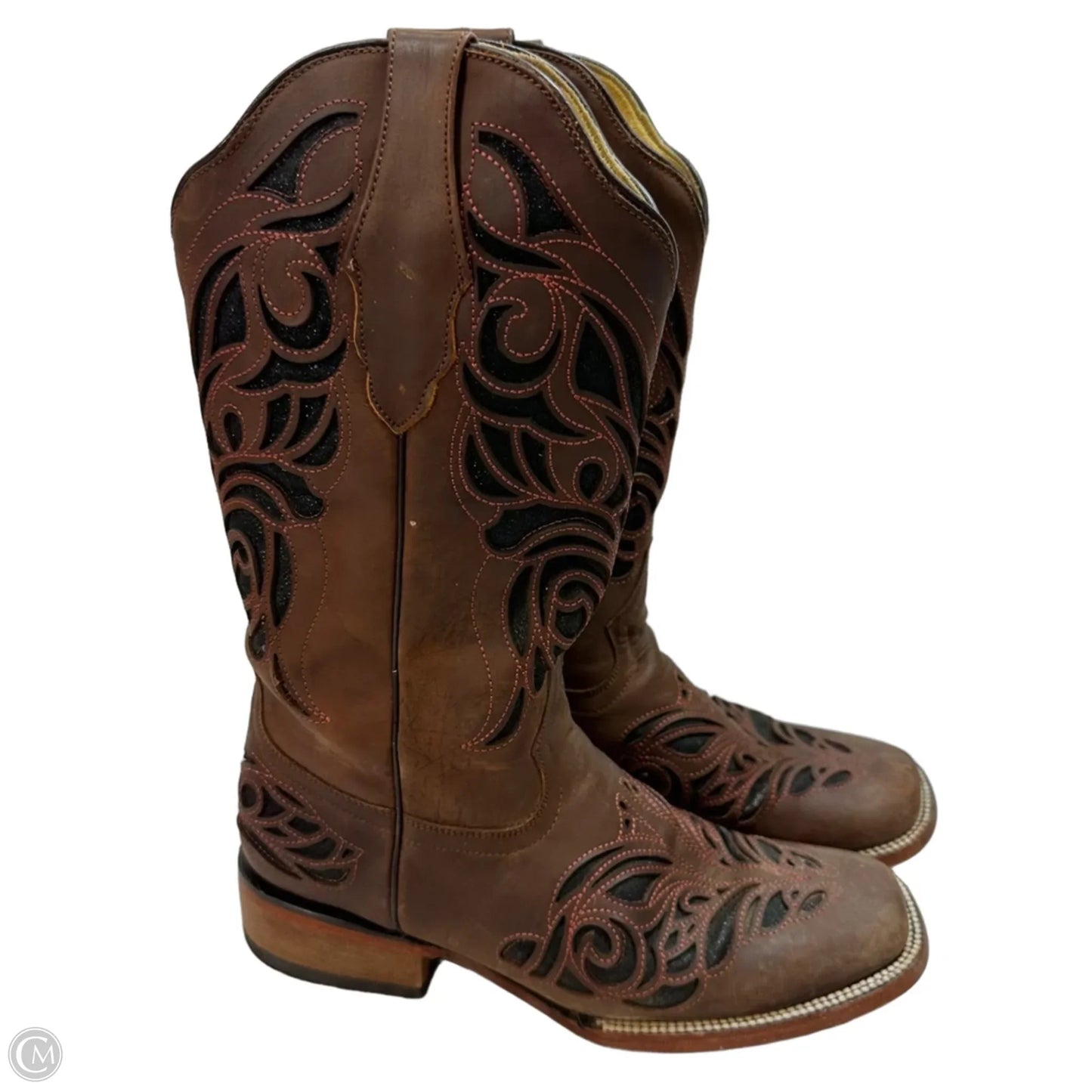 Boots Western By Clothes Mentor In Brown, Size: