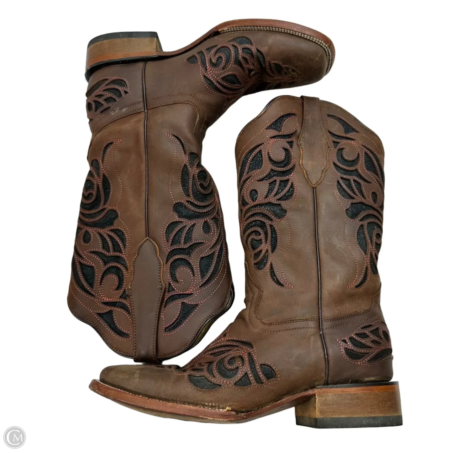 Boots Western By Clothes Mentor In Brown, Size:
