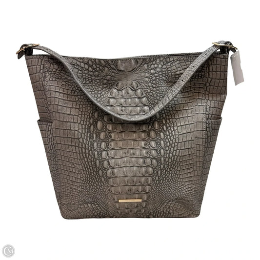 Parin-Fairest Grey Tetra Tote Designer By Brahmin, Size: Large