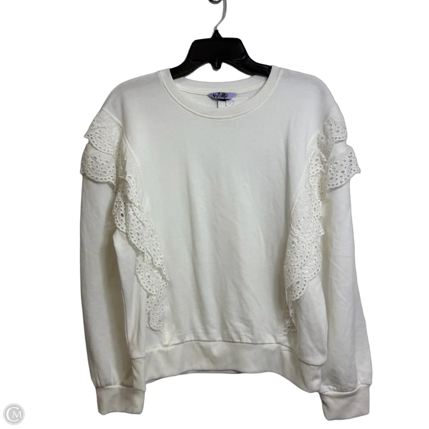 Top Long Sleeve By Clothes Mentor In White, Size: Xl