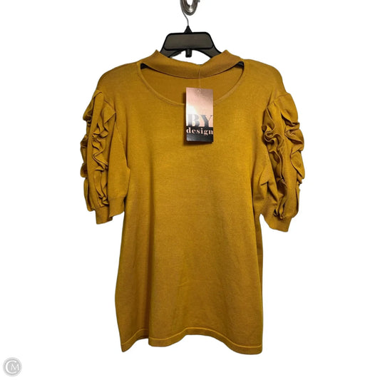 Top Short Sleeve By By Design In Yellow, Size: Xl