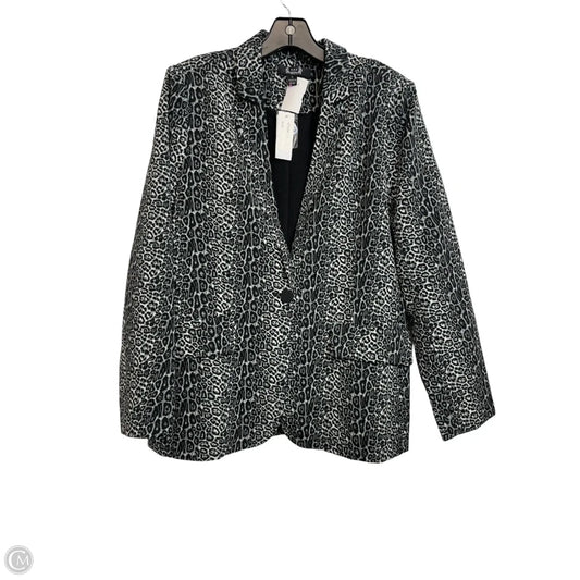 Blazer By Clothes Mentor In Animal Print, Size: L