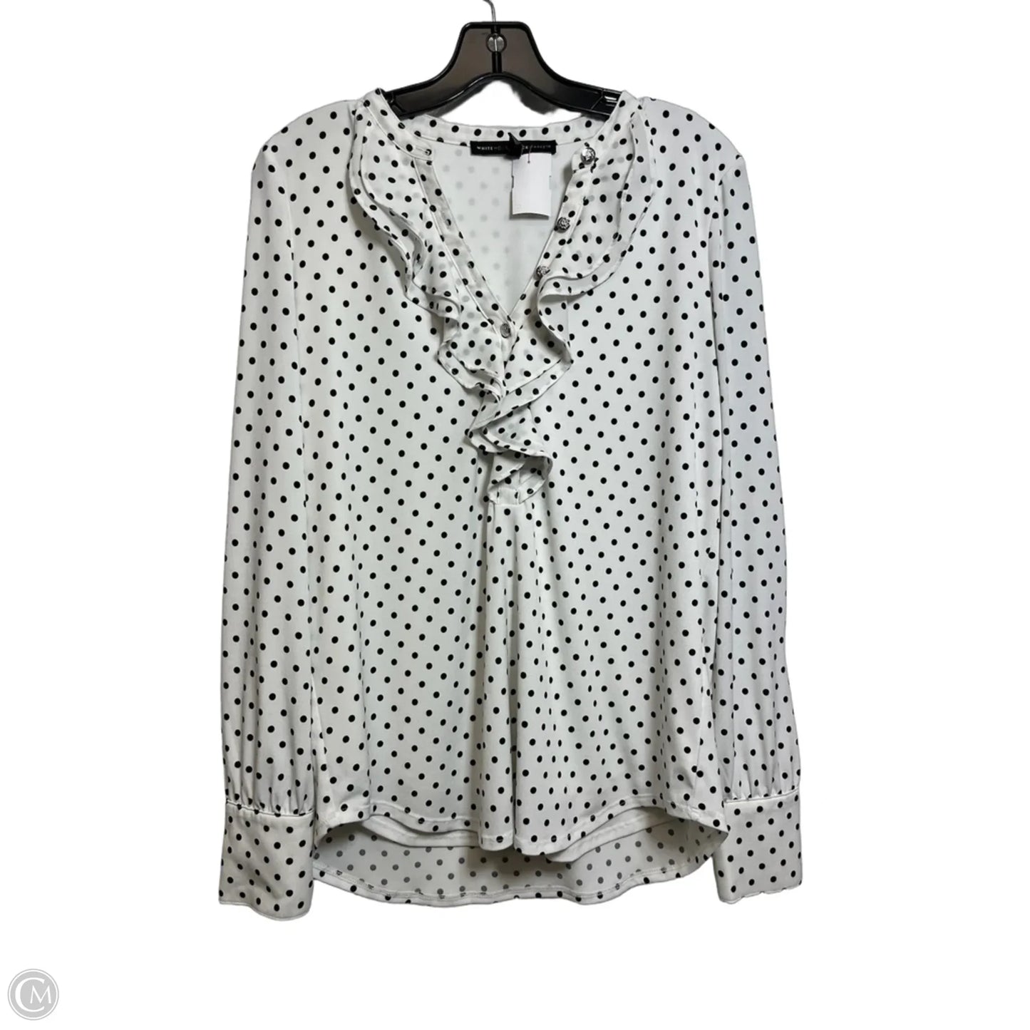 Top Long Sleeve By White House Black Market In White, Size: M
