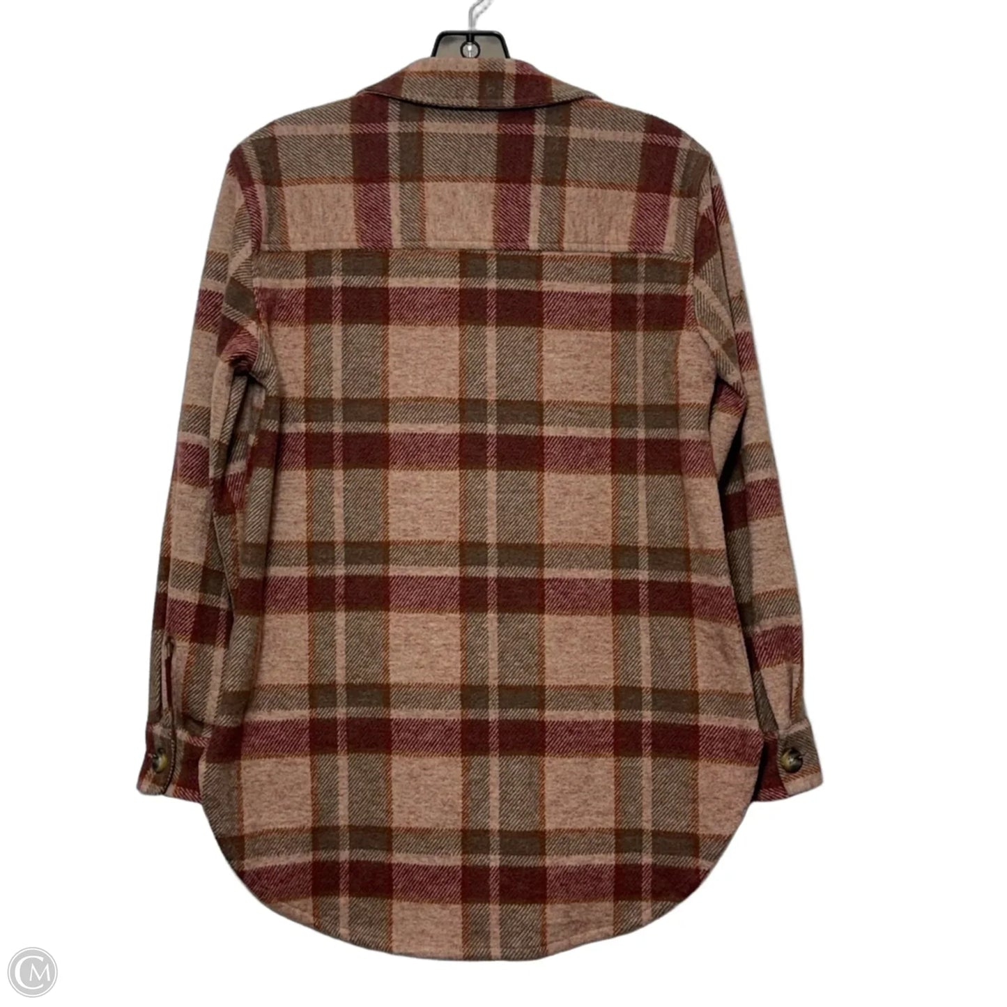 Top Long Sleeve By Beachlunchlounge In Plaid Pattern, Size: Xs