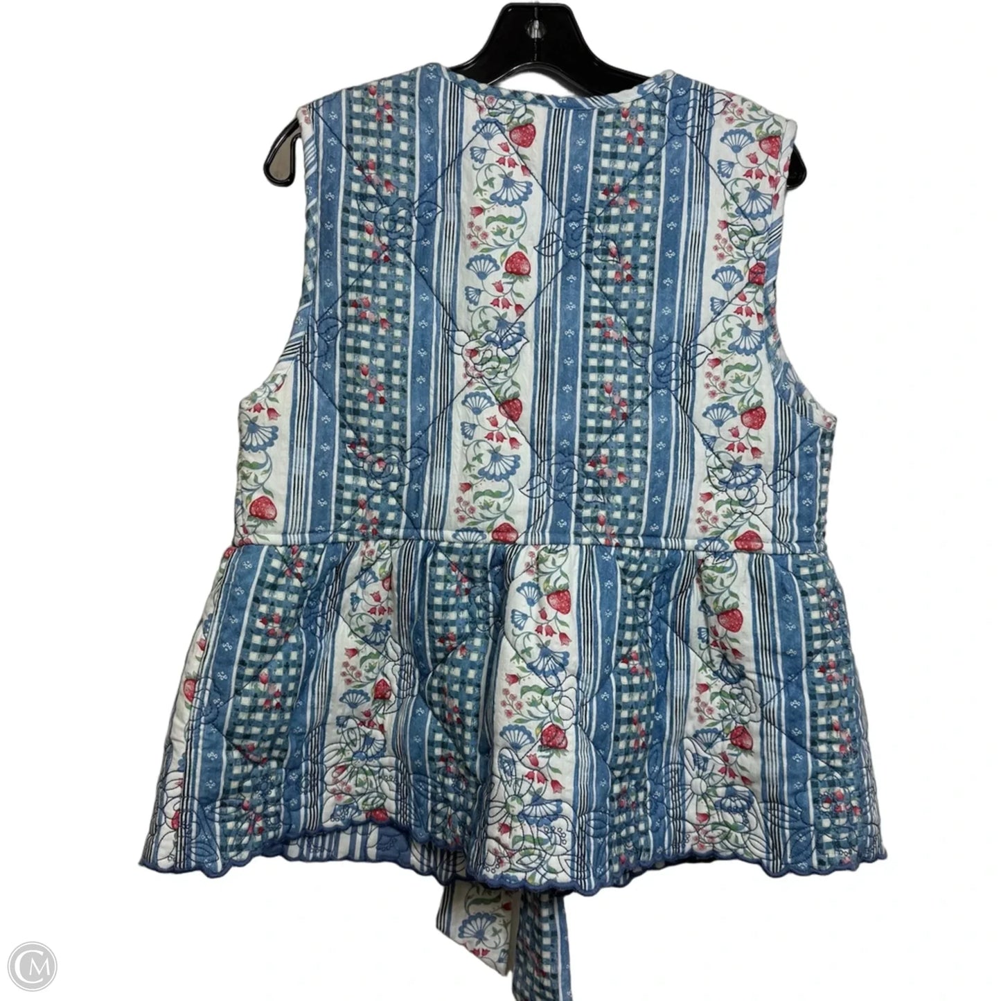 Vest Quilted By Clothes Mentor In Blue, Size: M