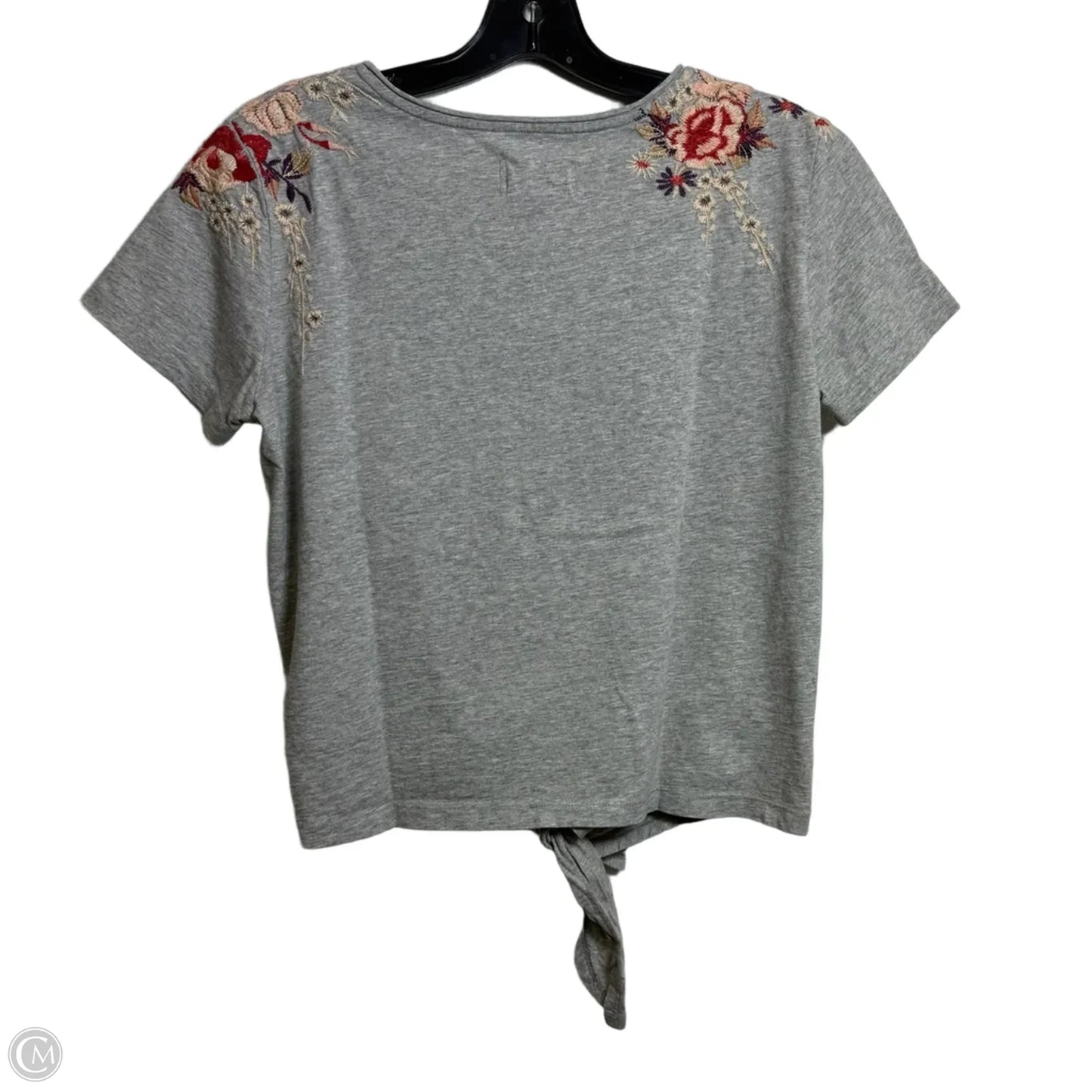Top Short Sleeve By Driftwood In Grey, Size: M
