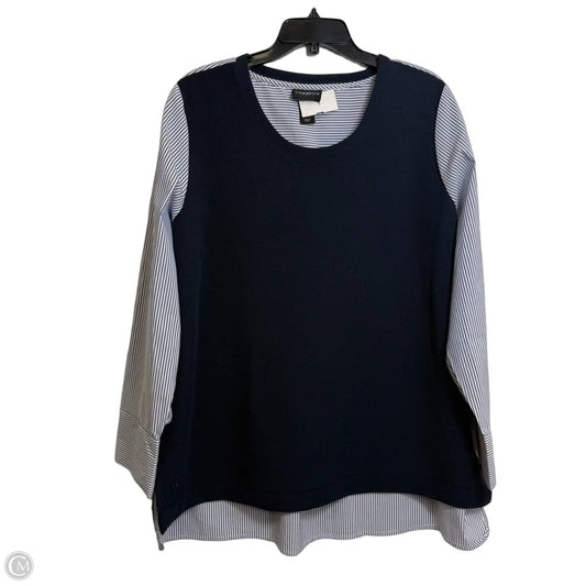 Top Long Sleeve By Lane Bryant In Navy, Size: 2x