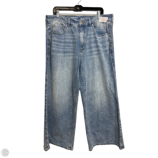 Jeans Wide Leg By Torrid In Blue Denim, Size: 14