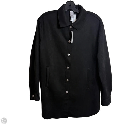 Shacket Long Sleeve By Wynne Layers In Black, Size: S