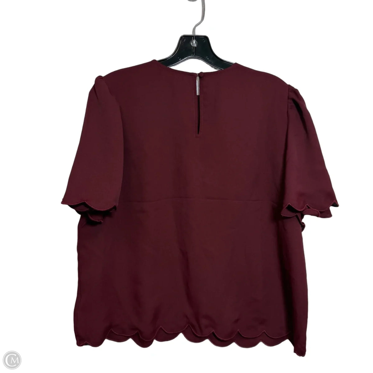 Top Short Sleeve By Express In Maroon, Size: L