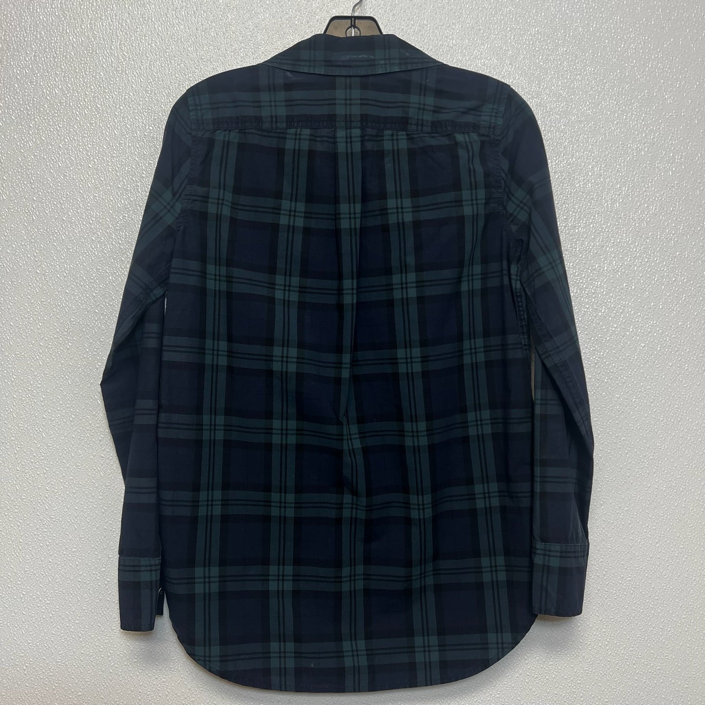 Top Long Sleeve By J Crew In Green Plaid, Size: S