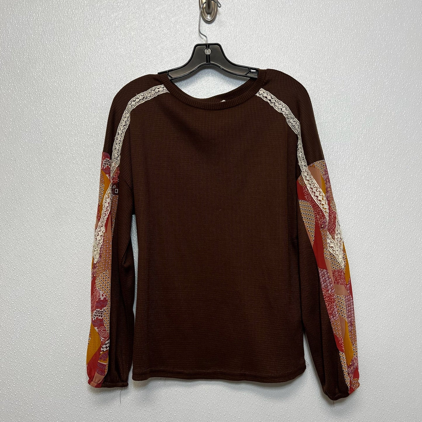 Top Long Sleeve By Clothes Mentor In Brown, Size: S