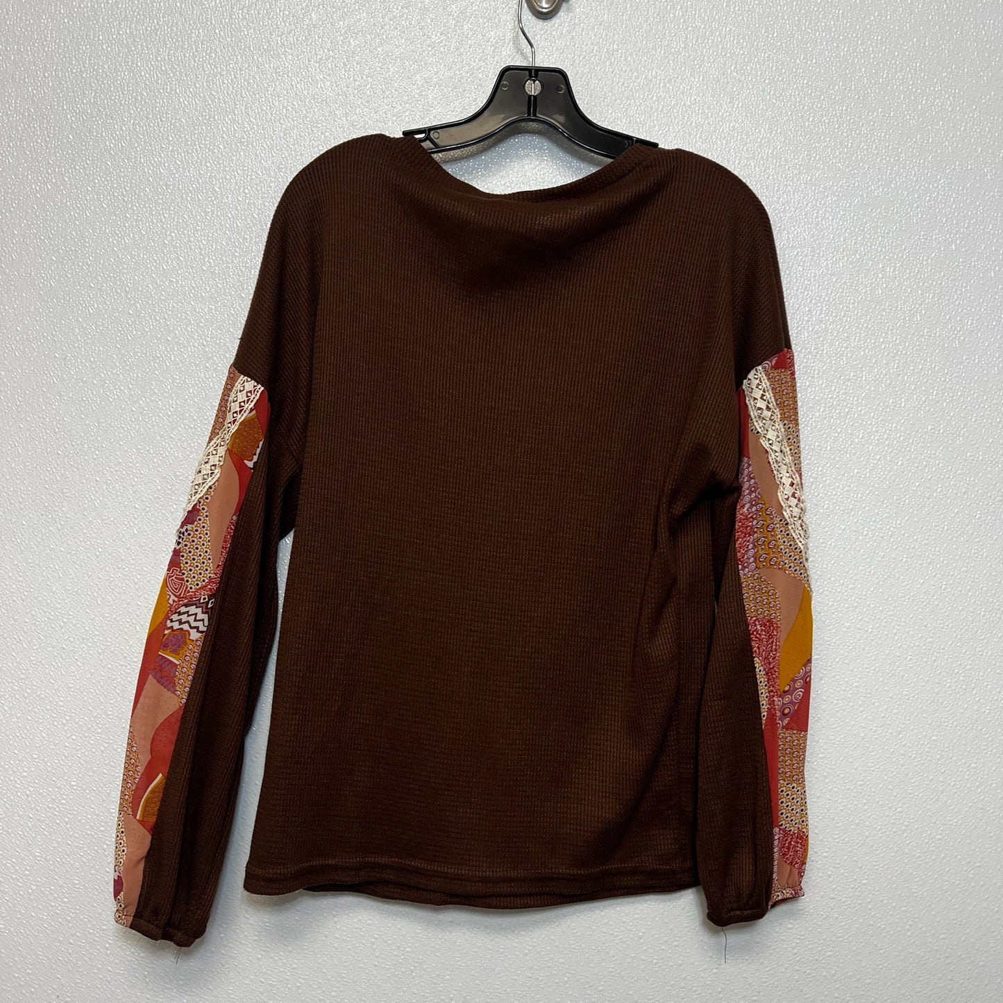 Top Long Sleeve By Clothes Mentor In Brown, Size: S