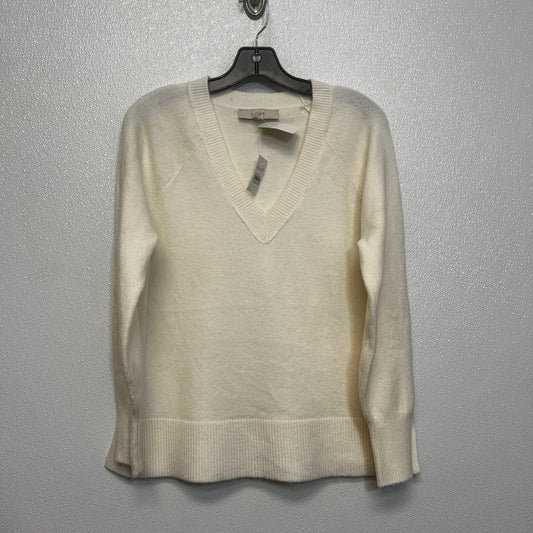 Sweater By Loft In Ivory, Size: S