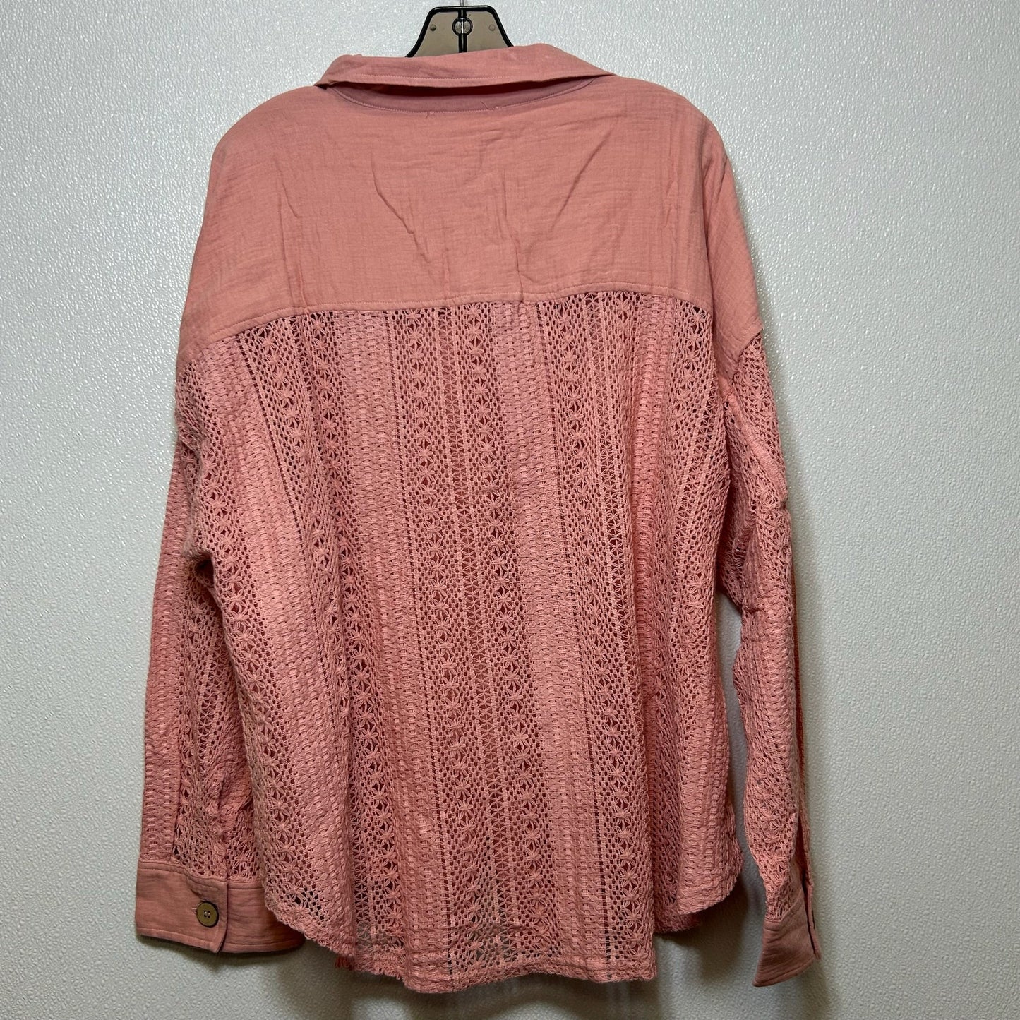 Top Long Sleeve By Clothes Mentor In Blush, Size: 3x