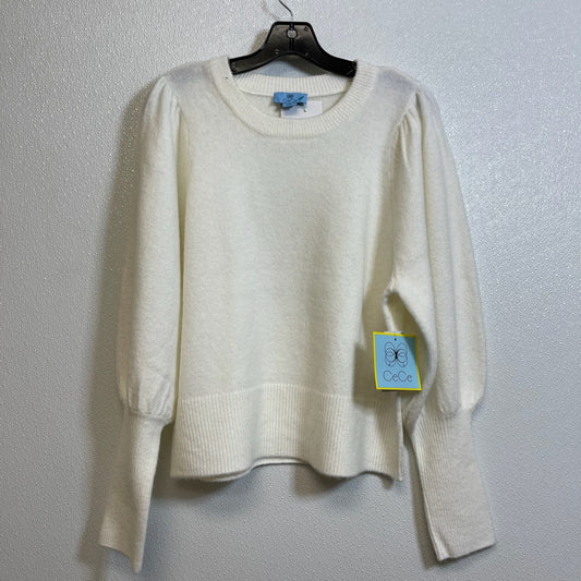 Sweater By Cece In White, Size: S