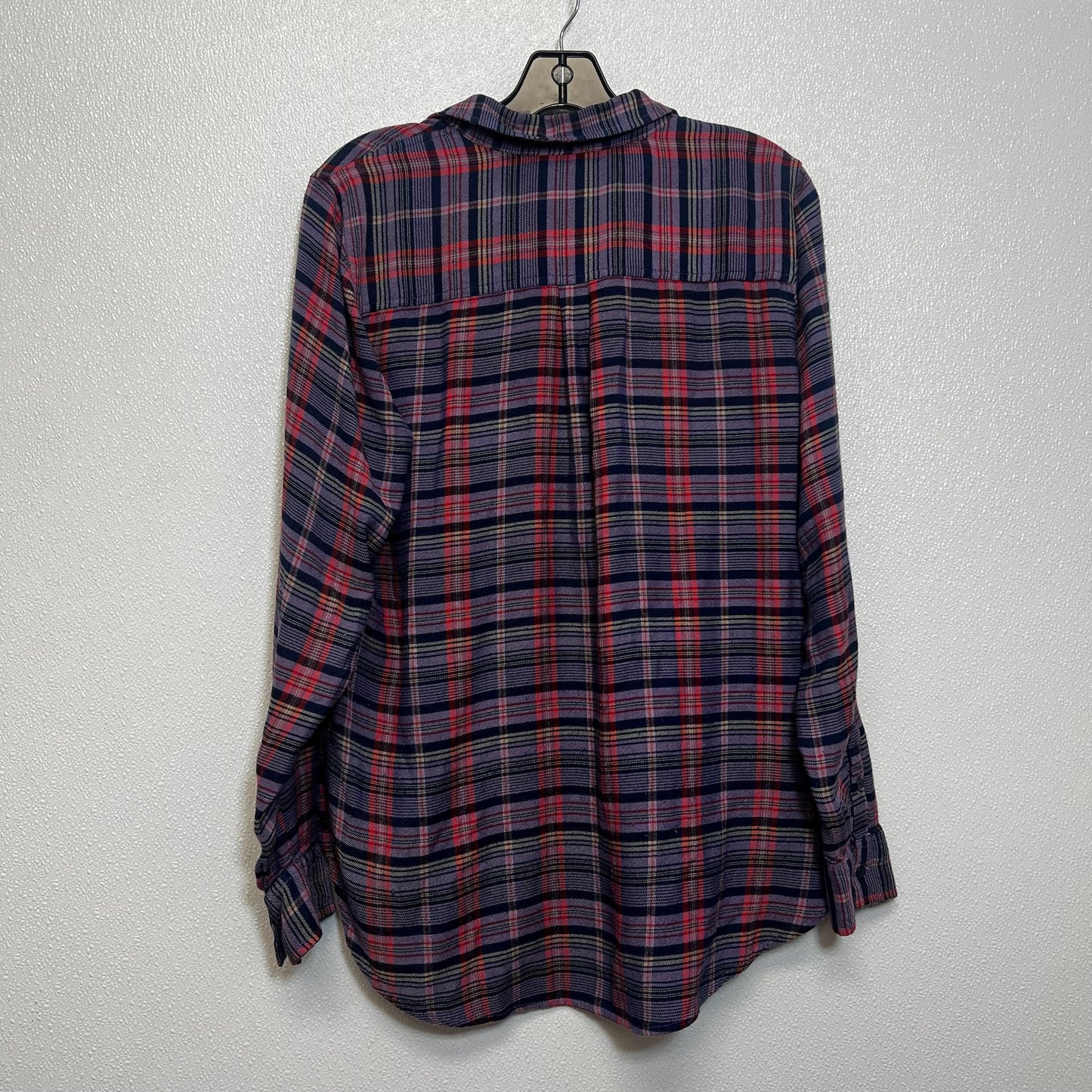 Top Long Sleeve By Lucky Brand O In Plaid, Size: M