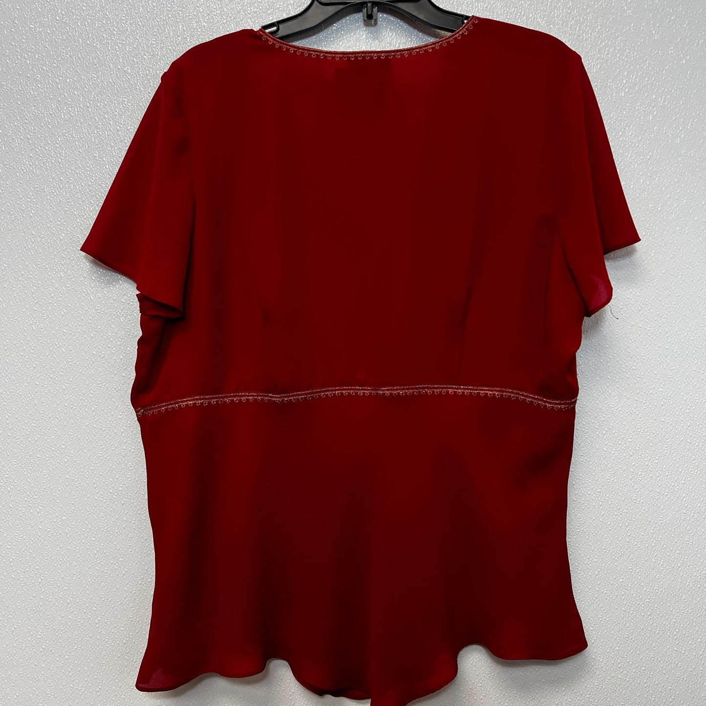 Top Short Sleeve By Lane Bryant O In Red, Size: 18