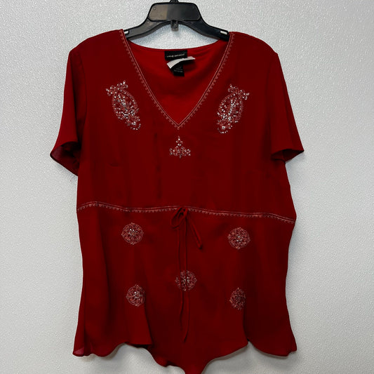 Top Short Sleeve By Lane Bryant O In Red, Size: 18