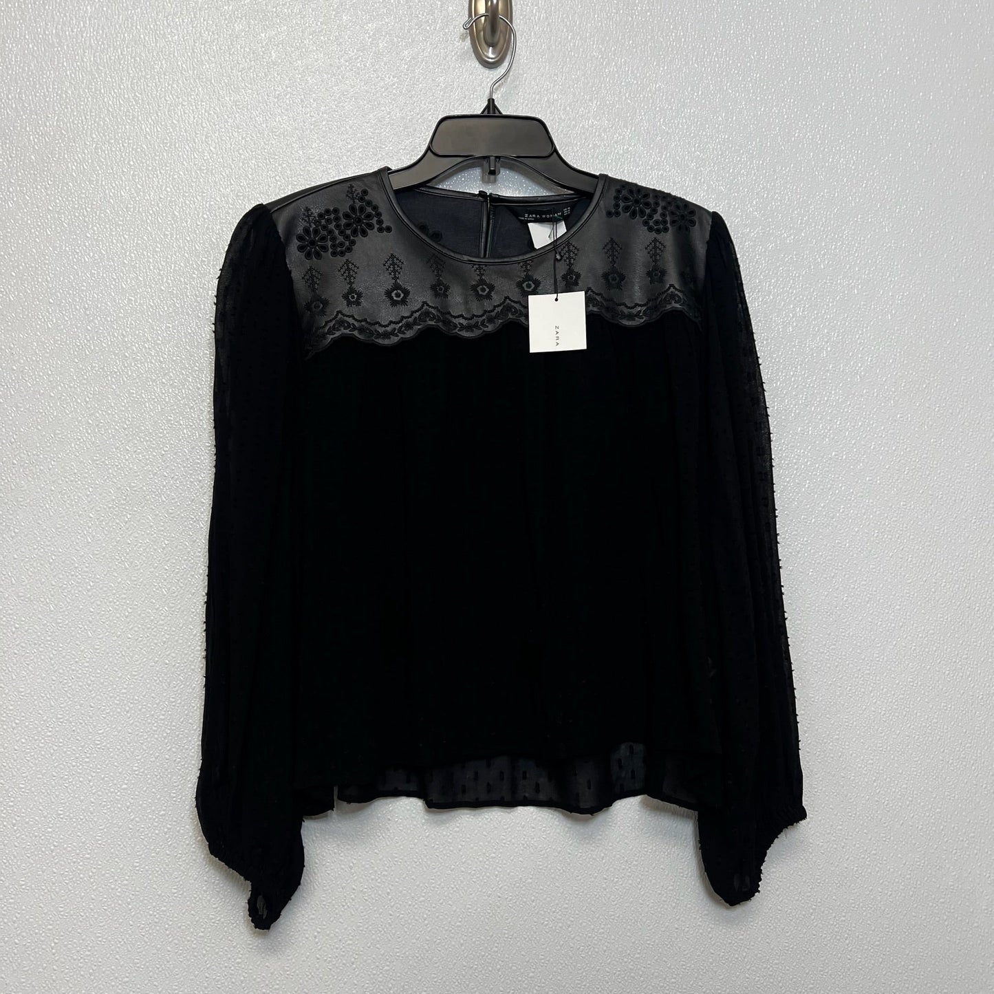 Top Long Sleeve By Zara Women In Black, Size: Xl