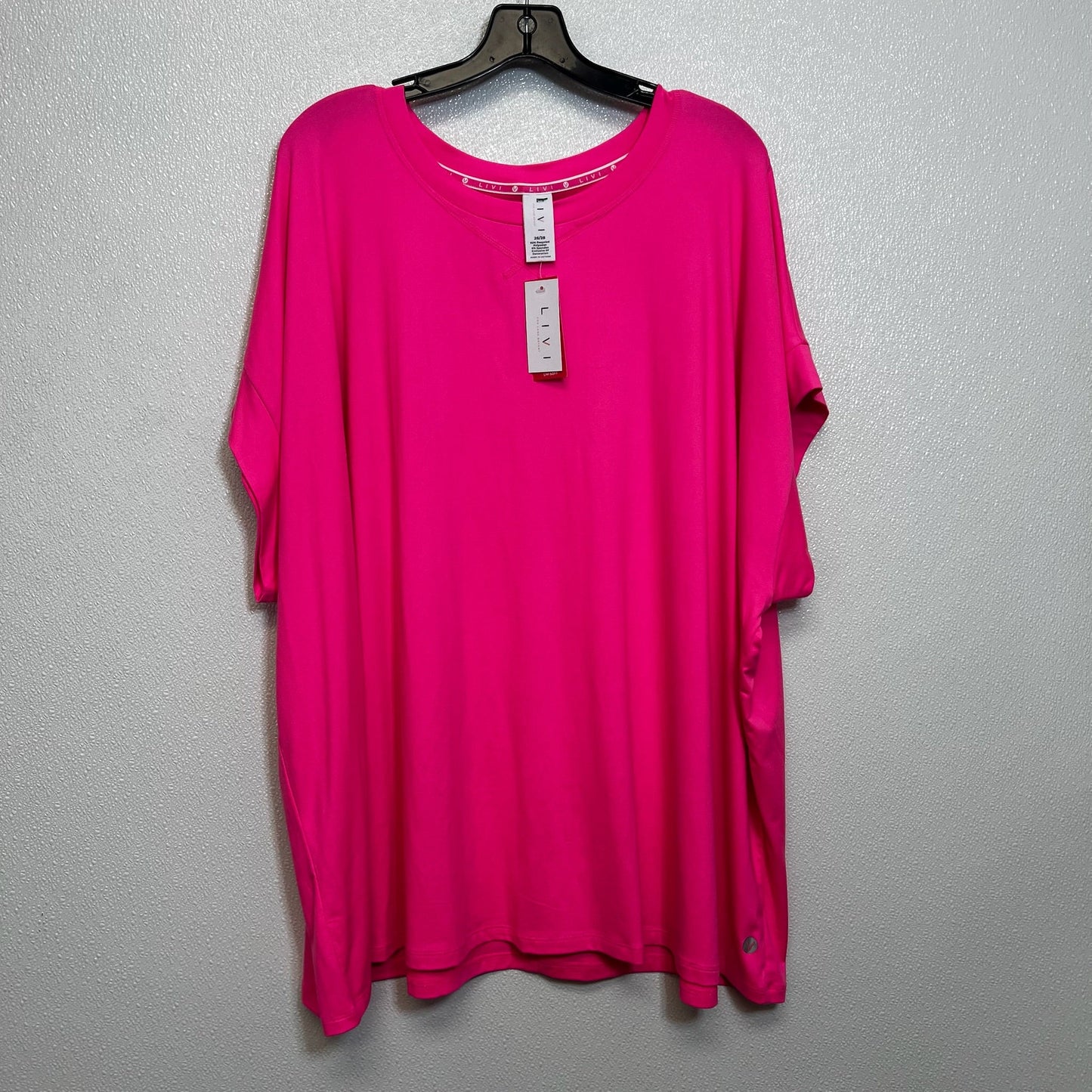 Athletic Top Short Sleeve By Lane Bryant In Hot Pink, Size: Xxxl