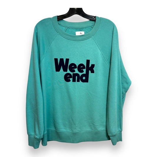 Sweatshirt Crewneck By Lou And Grey In Aqua, Size: M