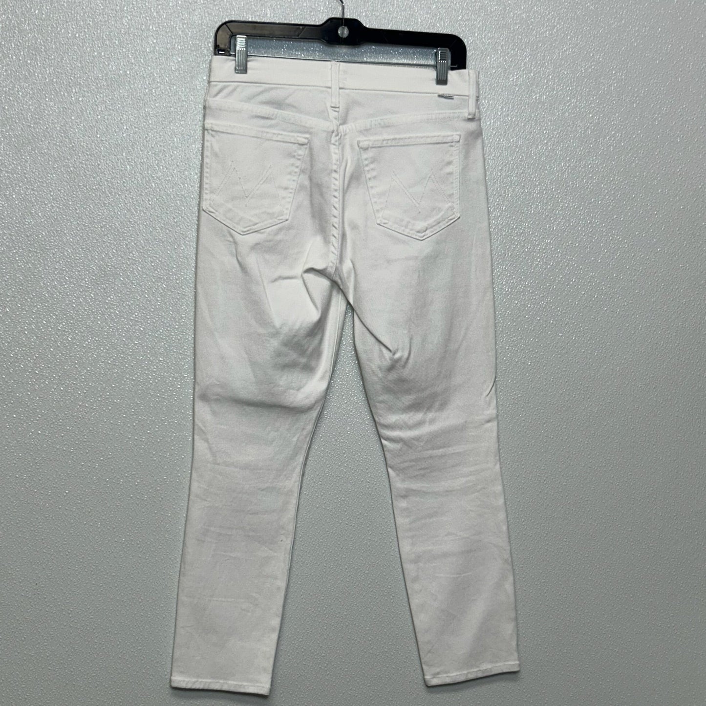 White Jeans Straight Mother Jeans, Size 6