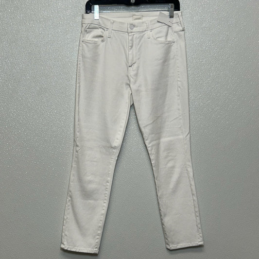 White Jeans Straight Mother Jeans, Size 6