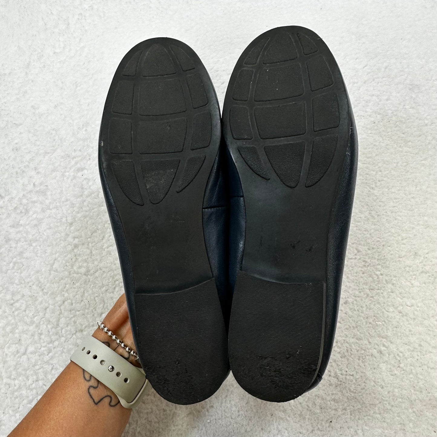 Navy Shoes Flats Ballet Naturalizer, Size 6.5