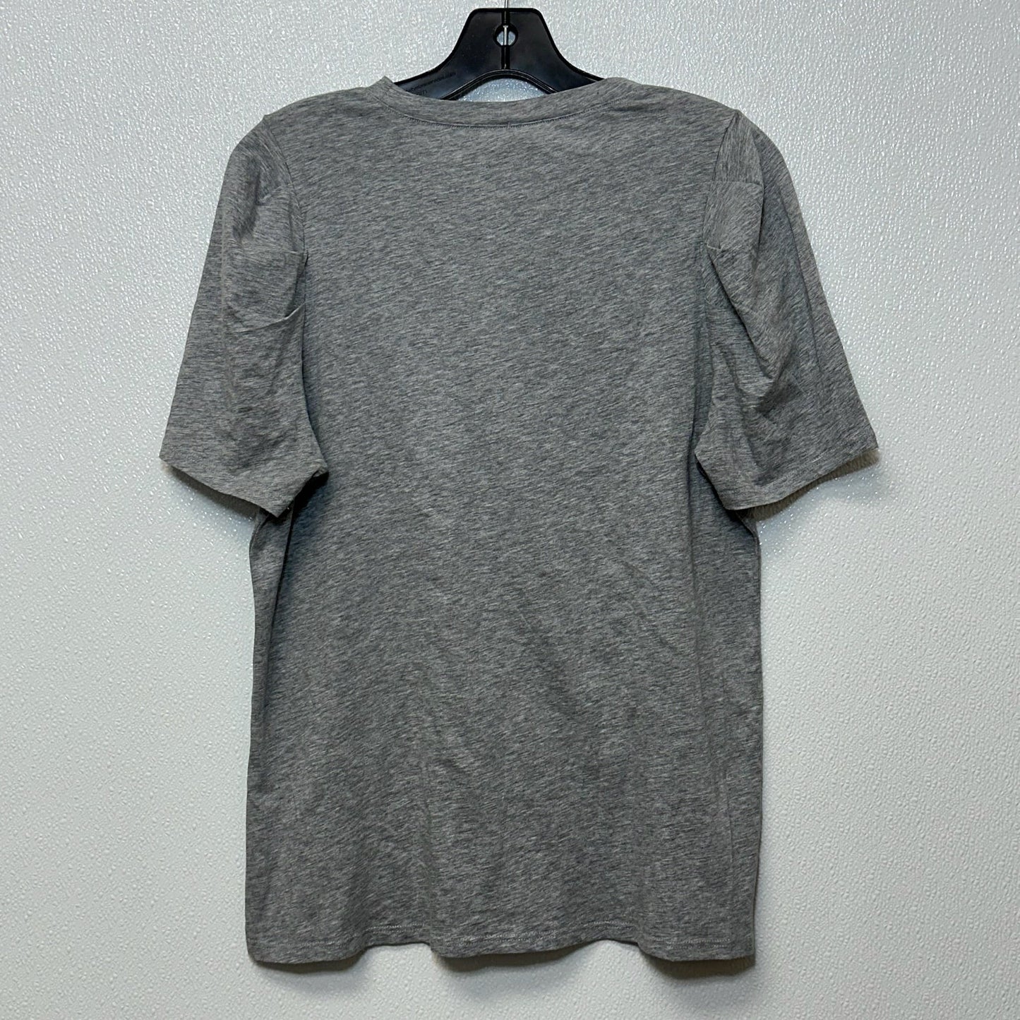 Grey Top Short Sleeve Basic Clothes Mentor, Size M