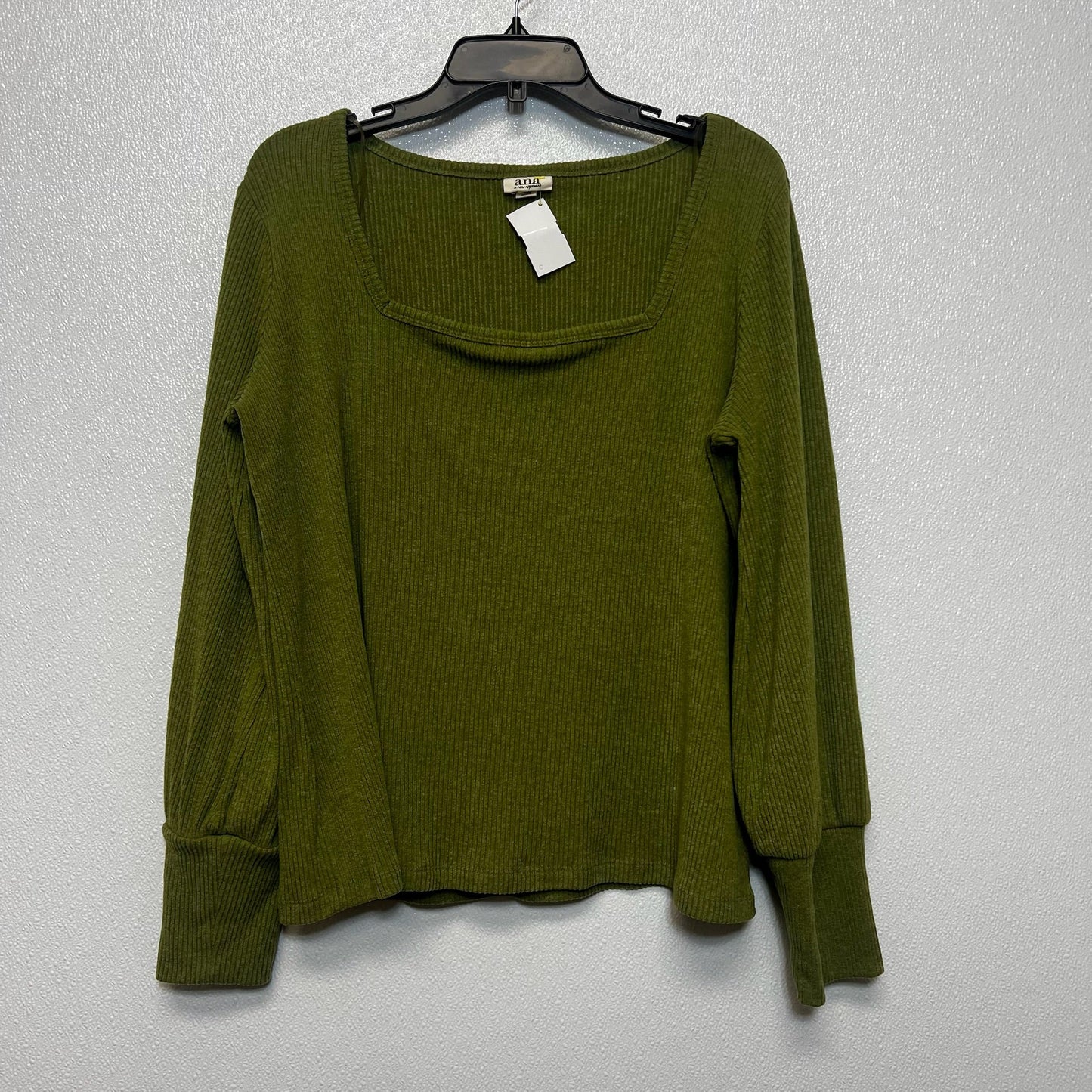 Top Long Sleeve Basic By Ana In Green, Size: Xxl