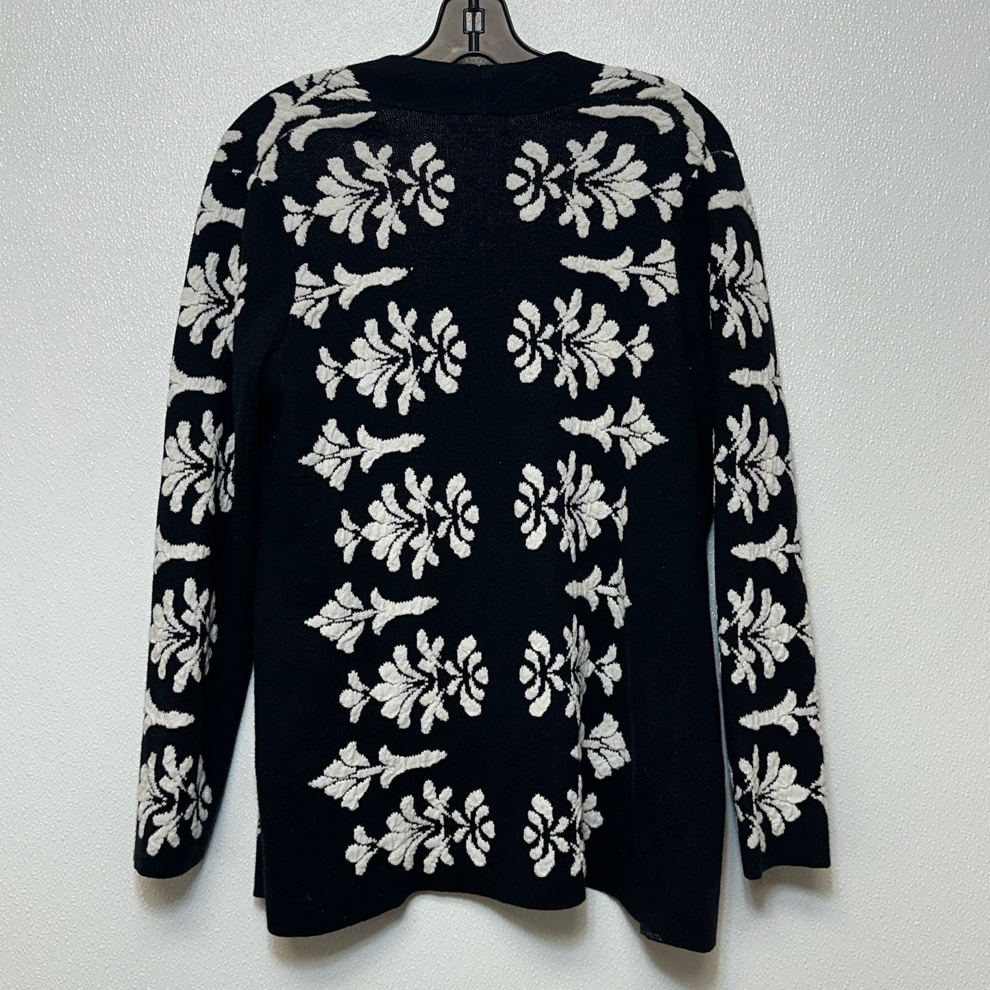 Cardigan By Charter Club In Black White, Size: L