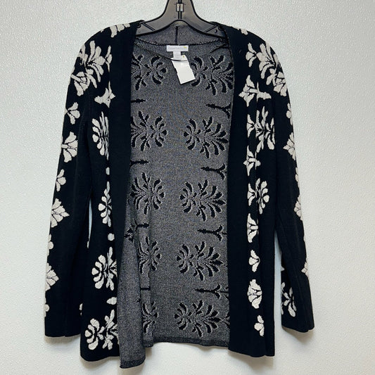 Cardigan By Charter Club In Black White, Size: L