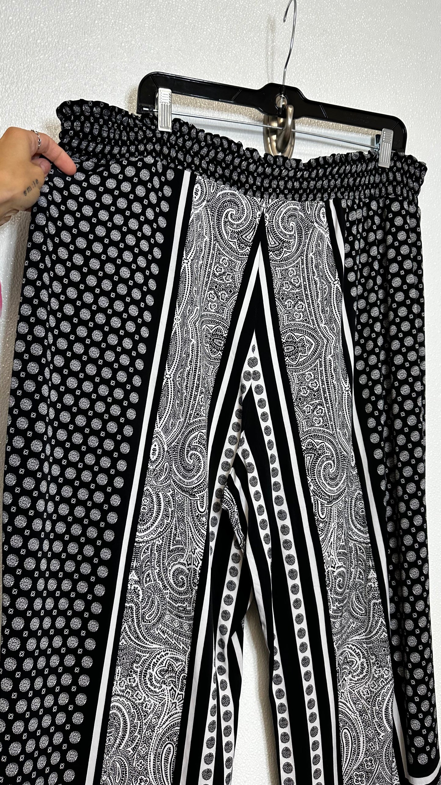 Pants Palazzo By Inc In Black White, Size: 3x