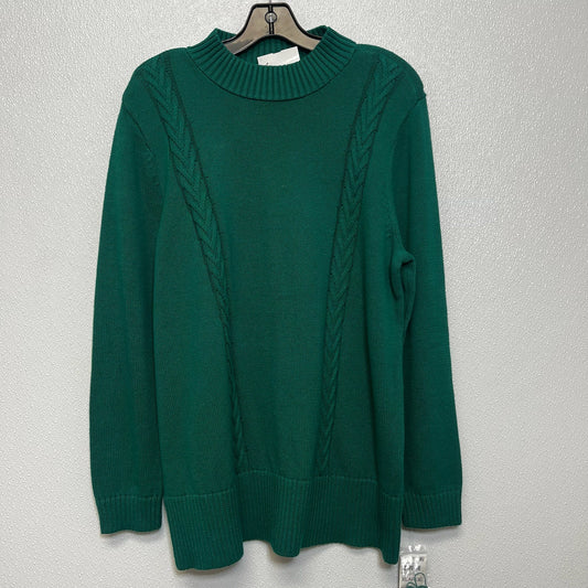 Sweater By Karen Scott In Green, Size: Xl