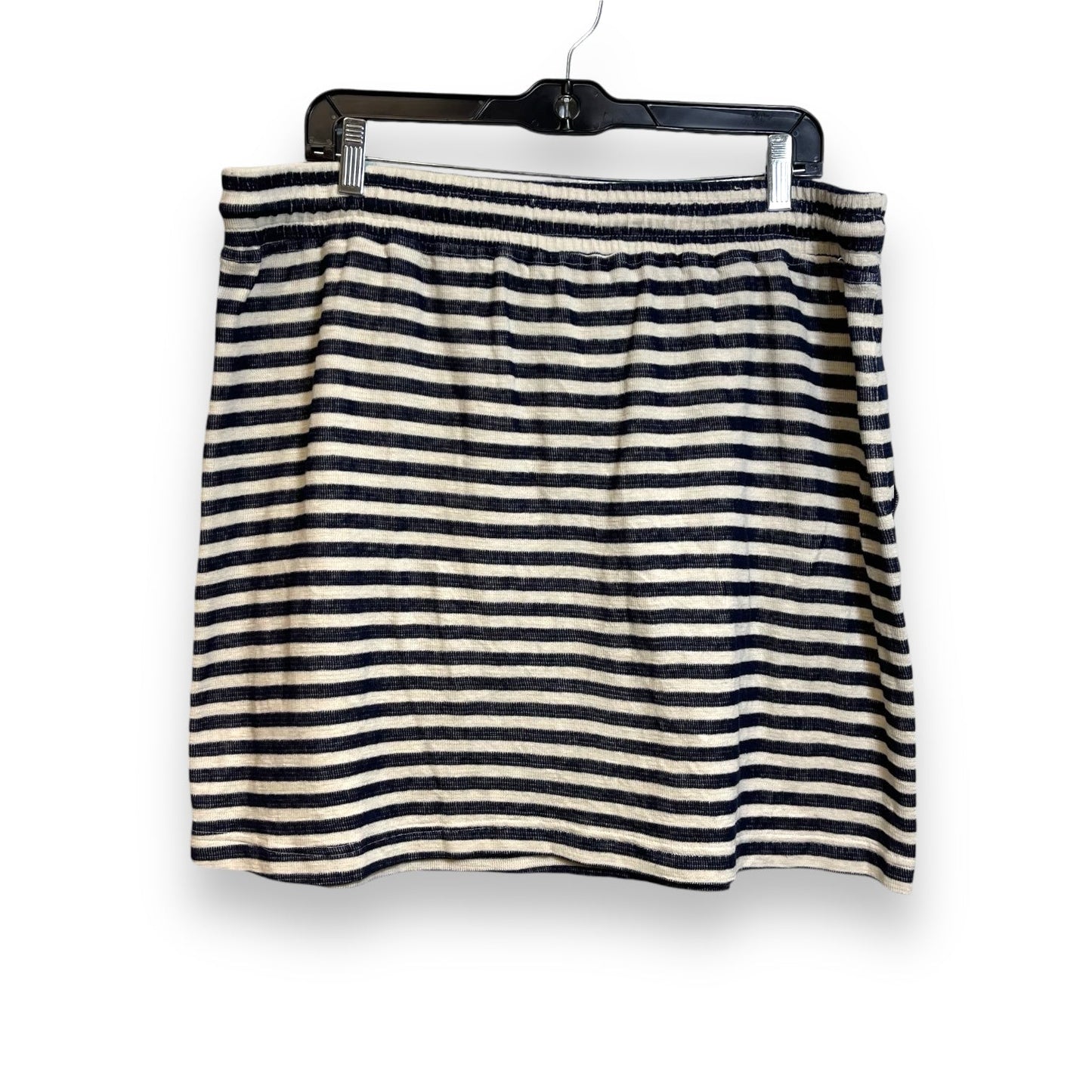 Skirt Mini & Short By Loft In Striped, Size: Xl