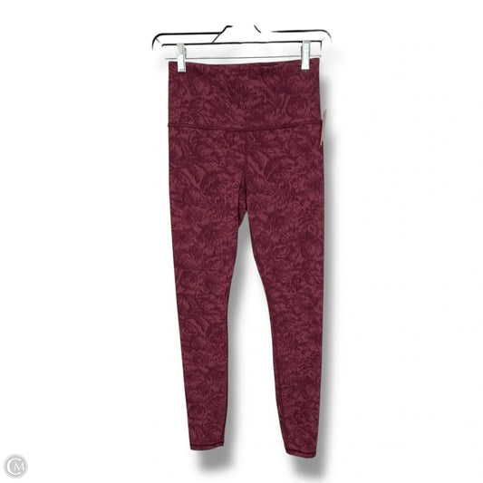 Athletic Leggings By Athleta In Maroon, Size: S