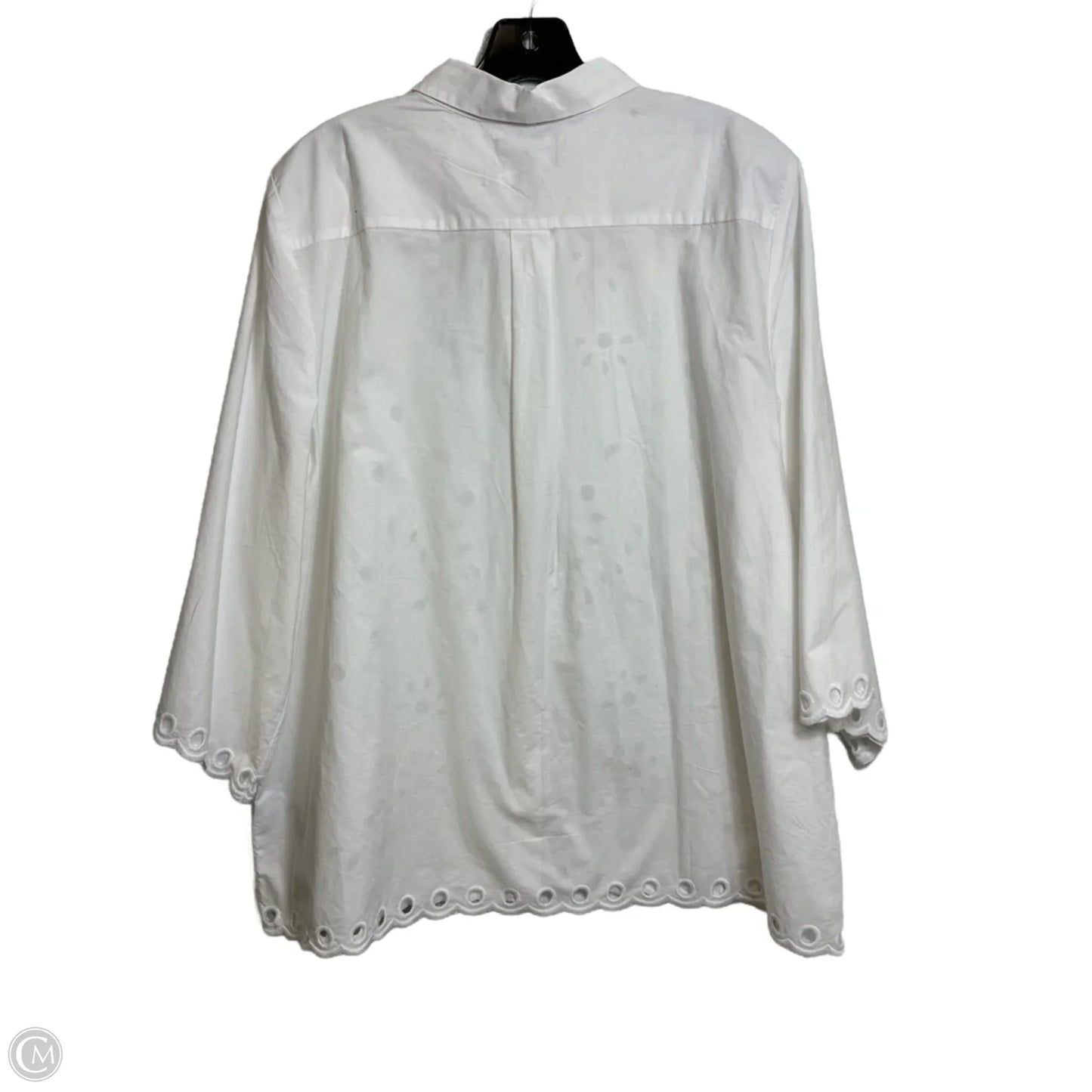 Top Long Sleeve By J. Crew In White, Size: Xxl