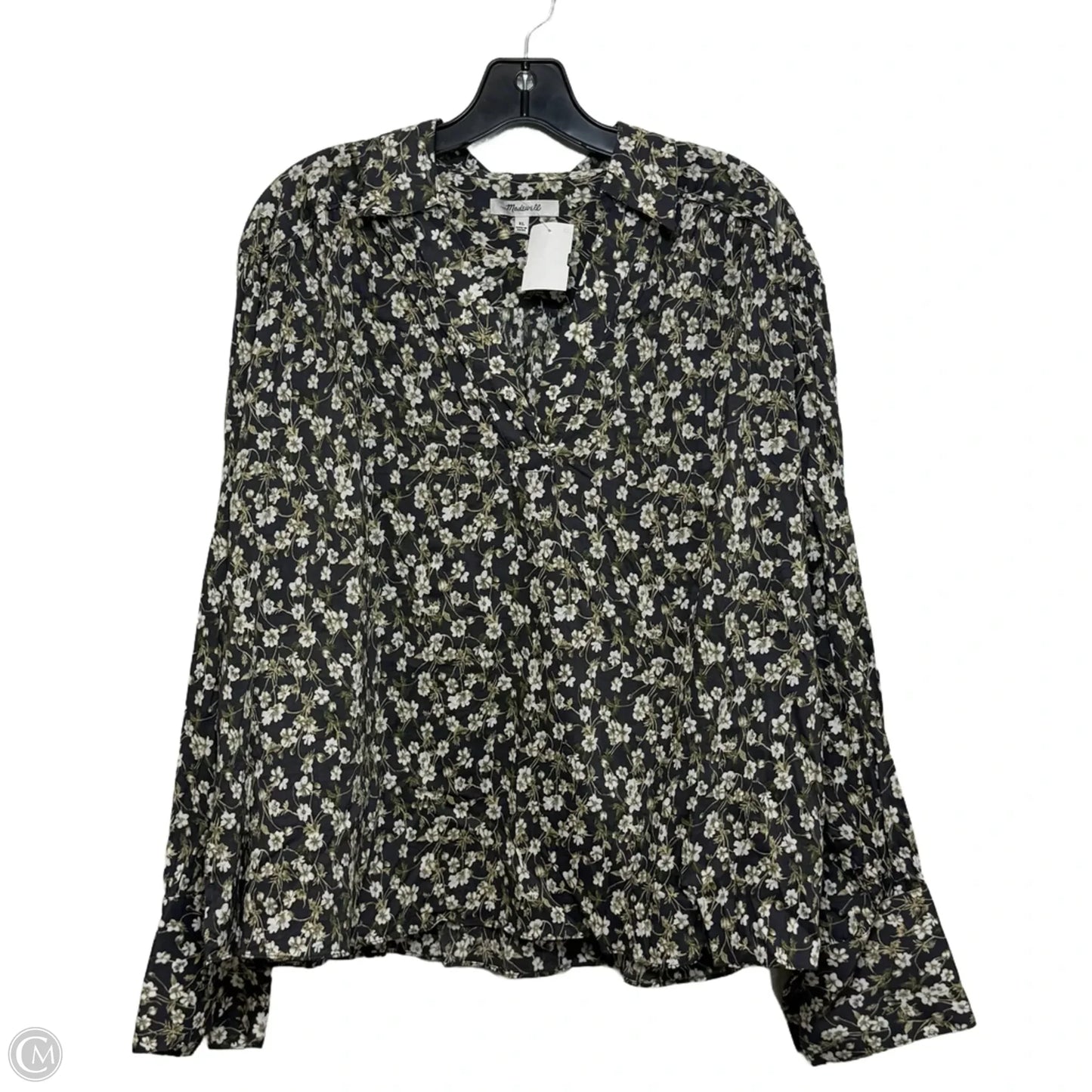 Top Long Sleeve By Madewell In Floral Print, Size: Xl