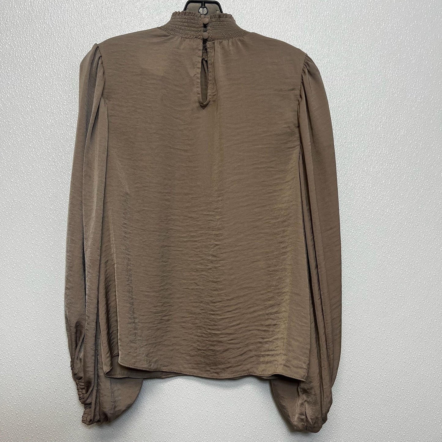 Top Long Sleeve By Cece In Champagne, Size: S