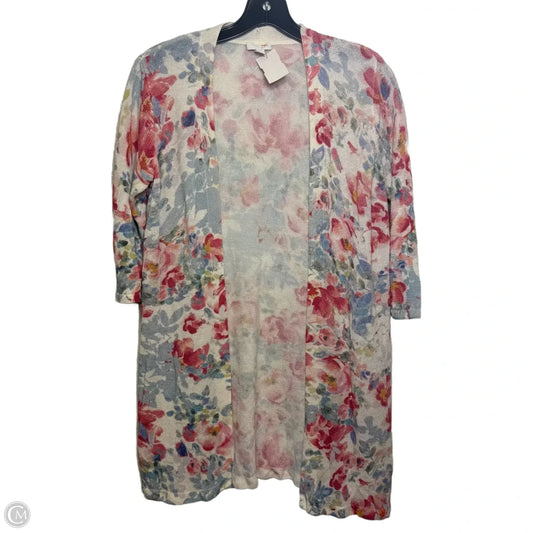 Cardigan By J. Jill In Floral Print, Size: Xs
