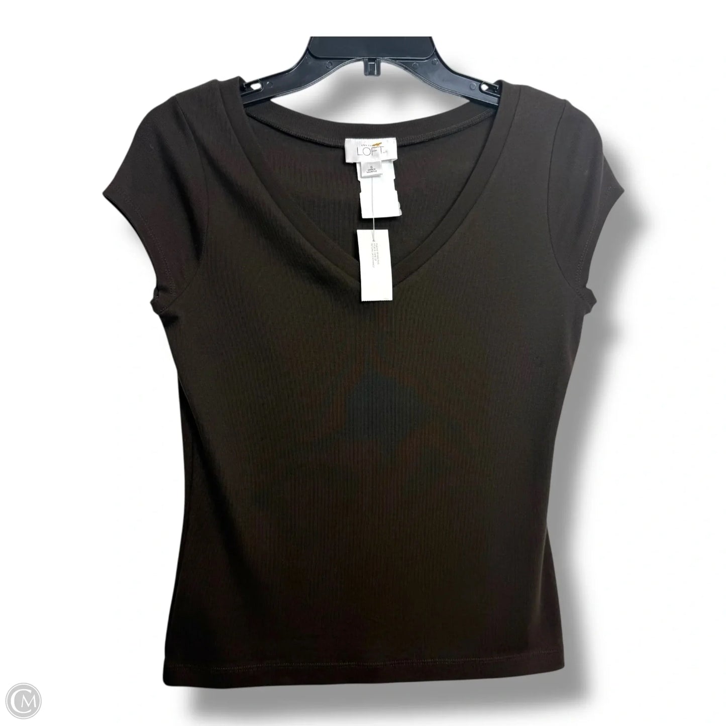 Top Short Sleeve By Loft In Brown, Size: S